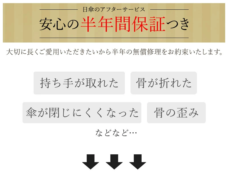 安心の半年間保証つき