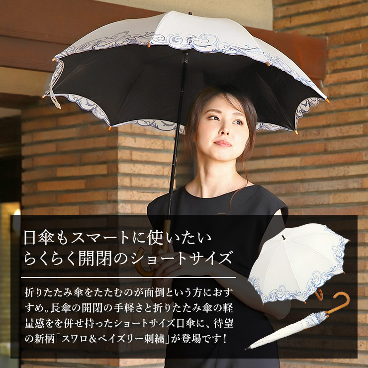 日傘もスマートに使いたい らくらく開閉のショートサイズ