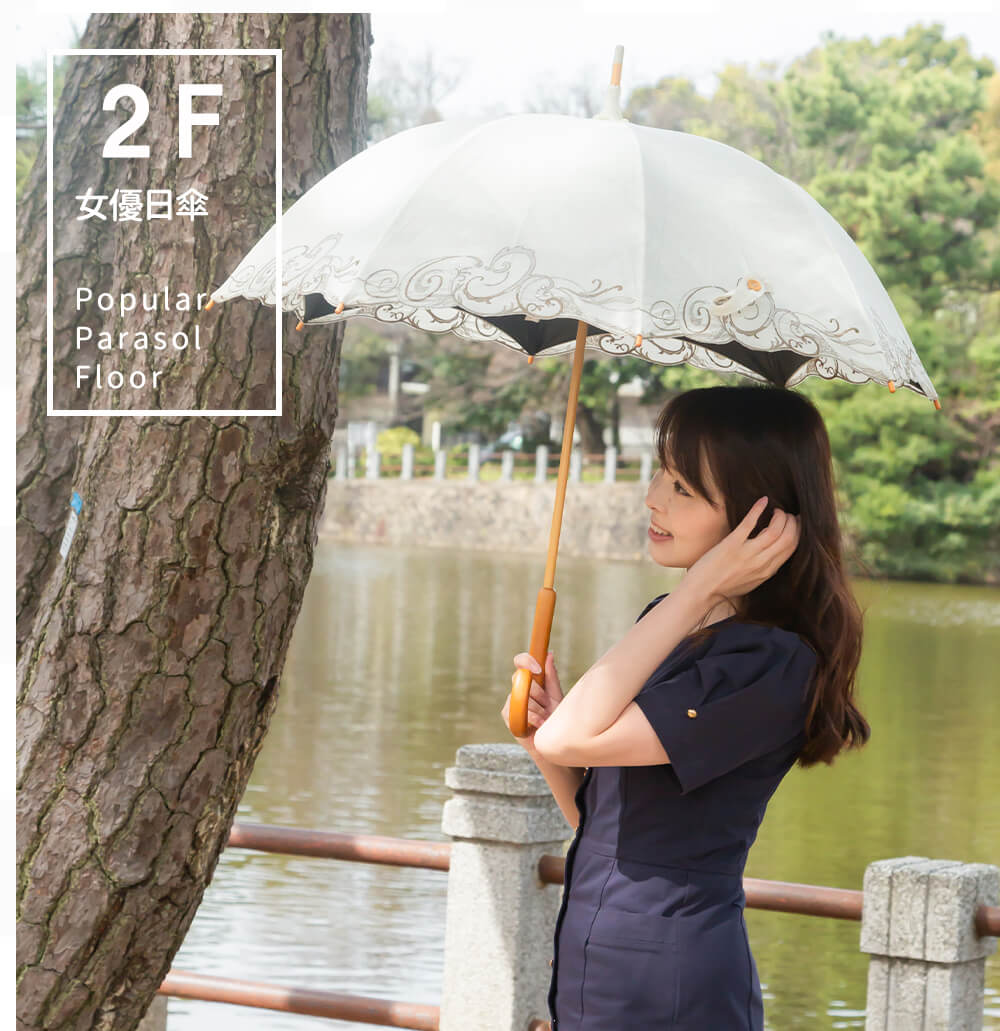 税込) Wpc 日傘 遮光遮熱傘 折りたたみ傘 晴雨兼用傘 遮光 レモン刺 刺繍